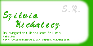 szilvia michalecz business card